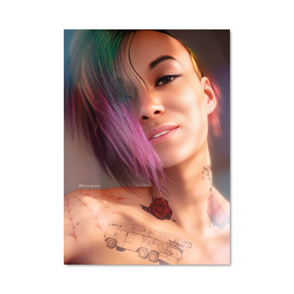 Poster Judy femme – affiche Cyberpunk
